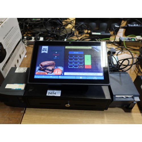 A touch screen pos cash register by SymPos type J2225with a PowerVar