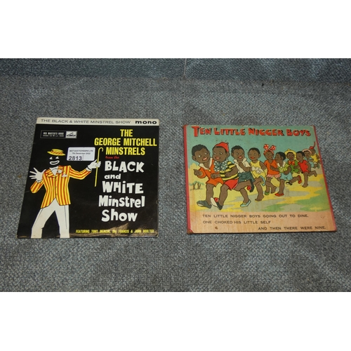 2813 - A vintage children's book and a single record - Both of these items vintage are products of their ti... 