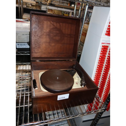 2268 - A vintage Garrard record player type TA Mk II, 240v (but no power cable is fitted) supplied in a woo... 