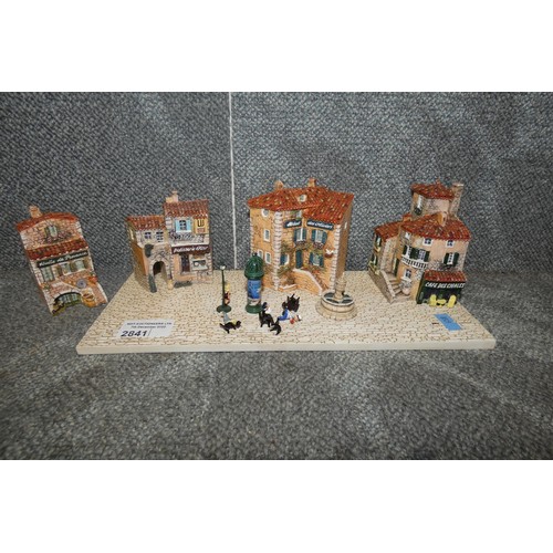 2841 - A collection of Peint Main handmade cottages and buildings and other model buildings