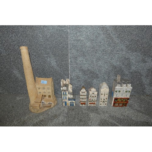 2841 - A collection of Peint Main handmade cottages and buildings and other model buildings