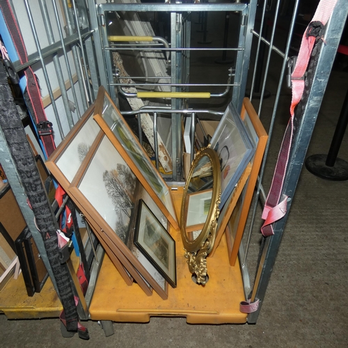 2952 - A quantity of miscellaneous pictures and frames (stillage not included)