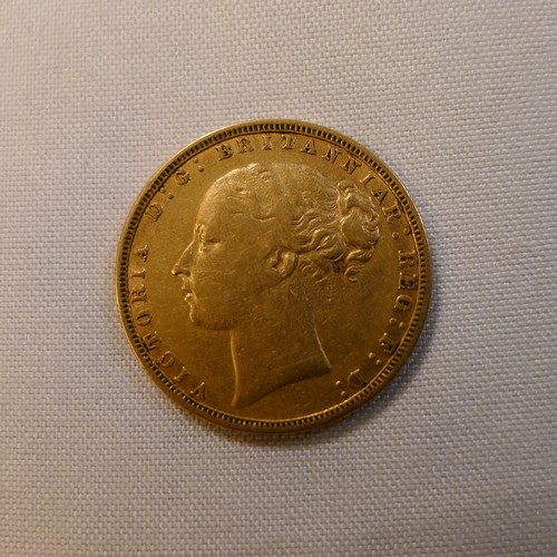 2788 - A Queen Victoria full gold sovereign 1872