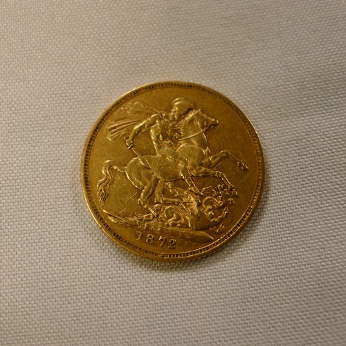 2788 - A Queen Victoria full gold sovereign 1872