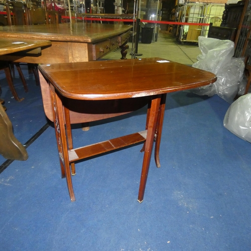 3153 - An Edwardian inlaid mahogany drop-leaf Sutherland table