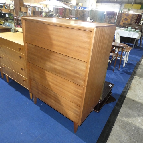 3211 - A 1970s vintage teak bedroom chest of 4 drawers by Beresford and Hicks approximately 84 cm wide