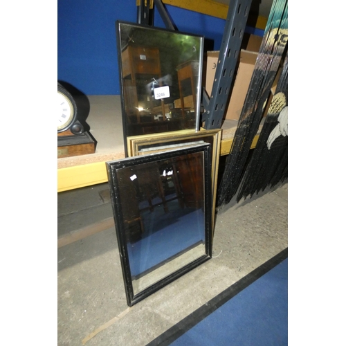 3246 - 3 framed rectangular wall mirrors