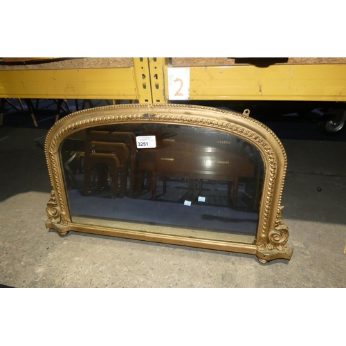 3251 - A small gilt framed overmantle mirror