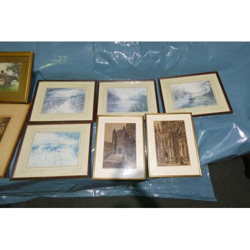 2942 - A quantity of miscellaneous pictures and frames (stillage not included)