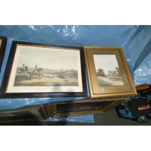 2946 - A quantity of miscellaneous pictures and frames (stillage not included)