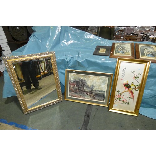 2949 - A quantity of miscellaneous pictures, frames & mirrors (stillage not included)