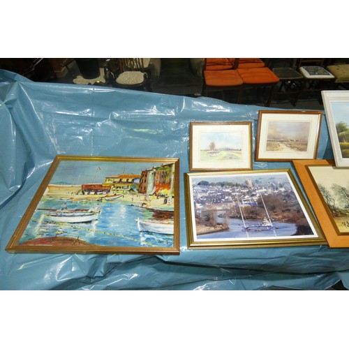 2953 - A quantity of miscellaneous pictures and frames (stillage not included)