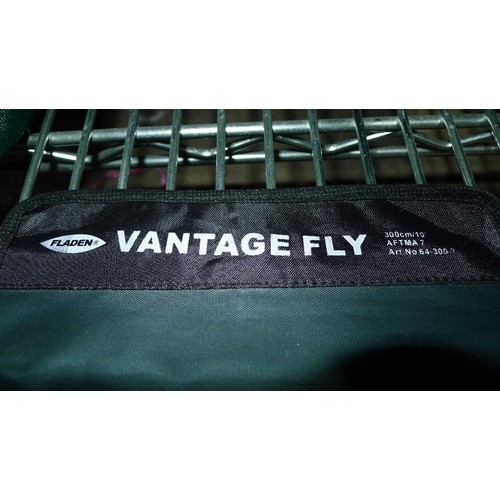 2038 - A Fladen Vantage 300cm multi section fly fishing rod supplied in a soft carry case with a High NRG g... 