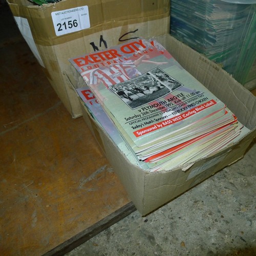 2156 - 3 boxes containing a quantity of various football programmes comprising mainly of Plymouth Argyle an... 