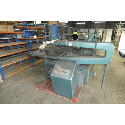 5035 - A Notting deep throat fret / scroll saw, 3ph, depth of throat approx 130cm