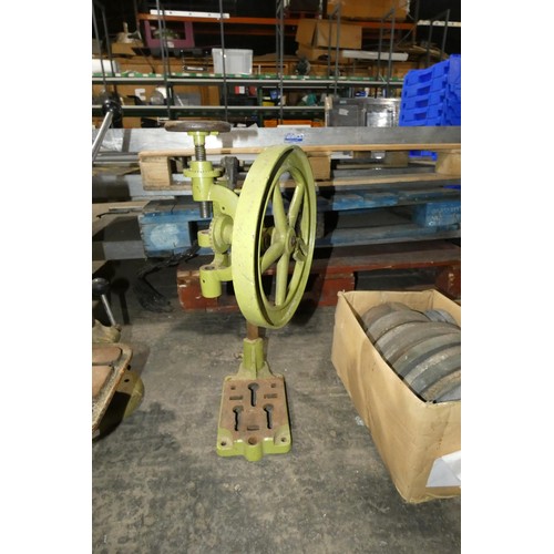 5302 - A vintage belt driven bench top pillar drill by Superior and 1 other vintage belt driven bench top p... 