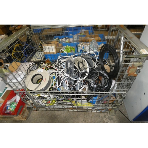 5043 - A quantity of various lengths of electrical and other cable. Contents of 1 stillage which is not inc... 