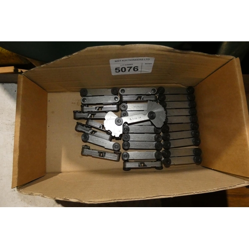 5076 - 1 box containing approx 29 radius gauges