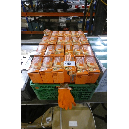 5084 - 24 boxes of orange disposable gloves