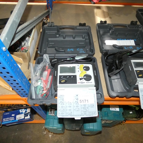 5171 - A Megger RCD tester type RCDT320 supplied with a hard carry case