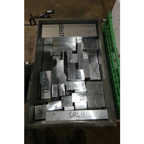 5083 - 1 box containing a quantity of various size aluminum offcuts