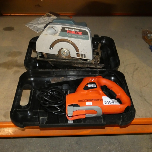 5180 - 1 x Black & Decker Scorpion saw 240v and 1 Black & Decker PL40 circular saw 240v