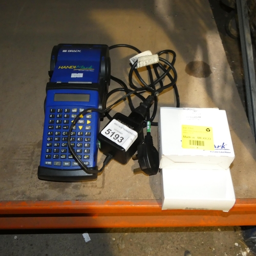 5193 - A Brady Handimark label printer - No carry case is included