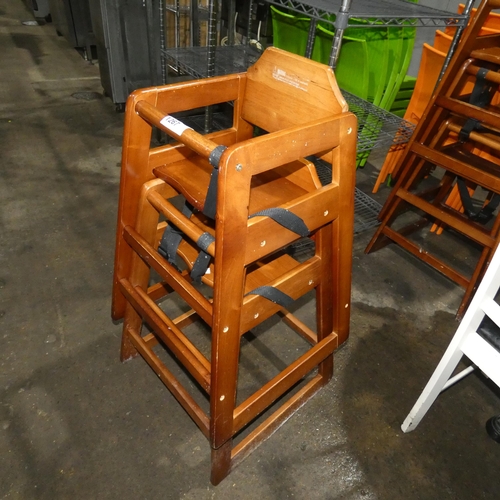 1267 - 2 x wooden high chairs (childrens)