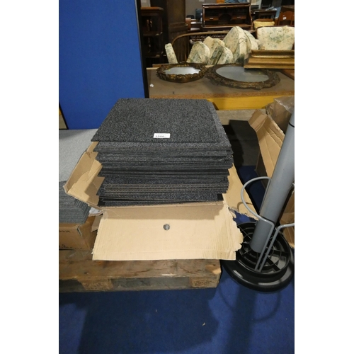 1500 - A quantity of various black/charcoal fleck/patterned carpet tiles approx 50x50cm