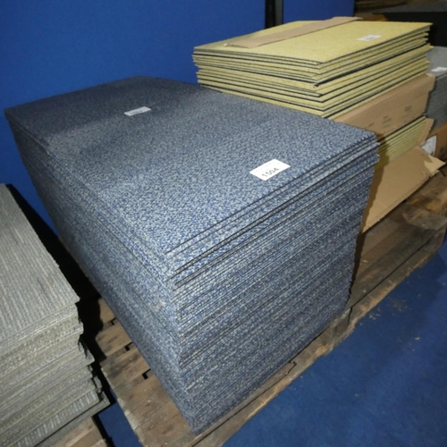 1504 - Approx 100 x blue fleck carpet tiles approx 50x50cm