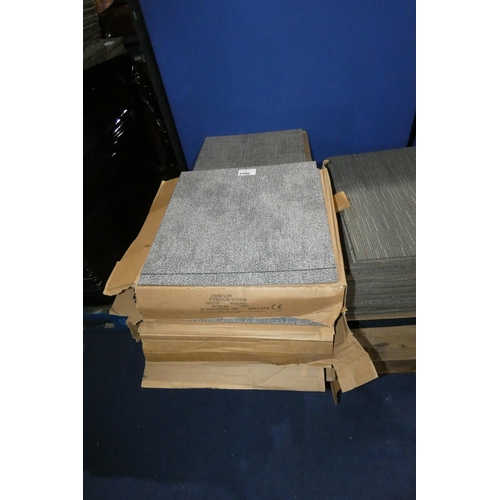 1506 - A quantity of various grey patterned carpet tiles approx 50x50cm