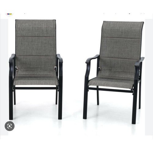 230 - 2 x Phi Villa stacking patio armchairs RRP £229