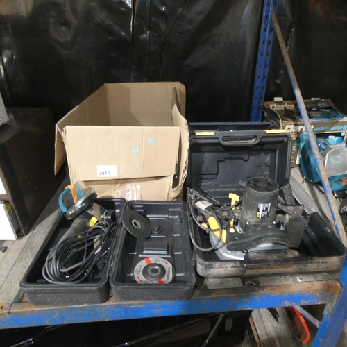 2012 - A quantity of various tools including an angle grinder 240v, a circular saw 240v etc (Trade)  Tested... 