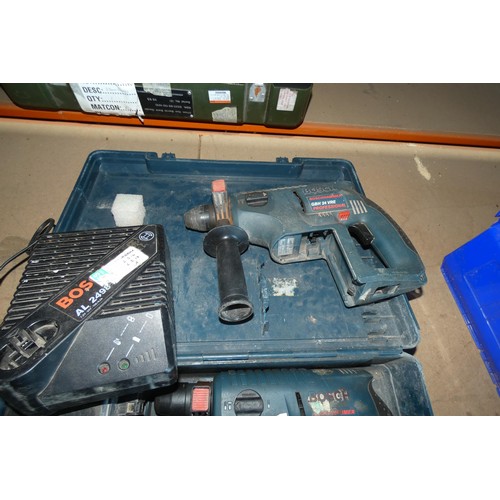 5153 - 2 x Bosch GBH24VRE cordless drills each supplied with 1 battery / 1 charger and 1 other Bosch cordle... 