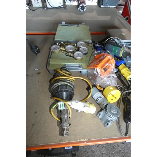 5188 - A quantity of various items including gauges, a TCH multitool 240v etc