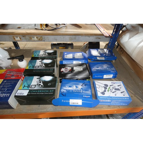 5364 - A quantity of various auto related items. Contents of 1 shelf and all items are untested customer re... 