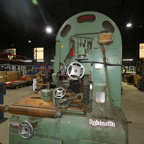 5293 - A Robinson heavy duty Re-Saw type EF/T, power fed band saw. 36 inch, machine no. 1180, test no. 79/2... 