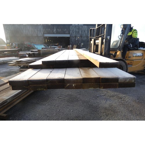 5847 - A quantity of timber comprising of 15cm x 4.5cm, lengths very up to approx 480cm (top stack)