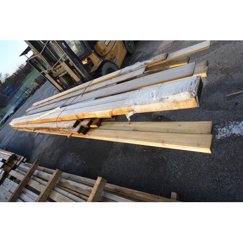 5849 - A quantity of various timber to include 9.5cm x 7xm, 9.5cm x 2cm, 9.5cm x 4.5cm etc, lengths vary up... 