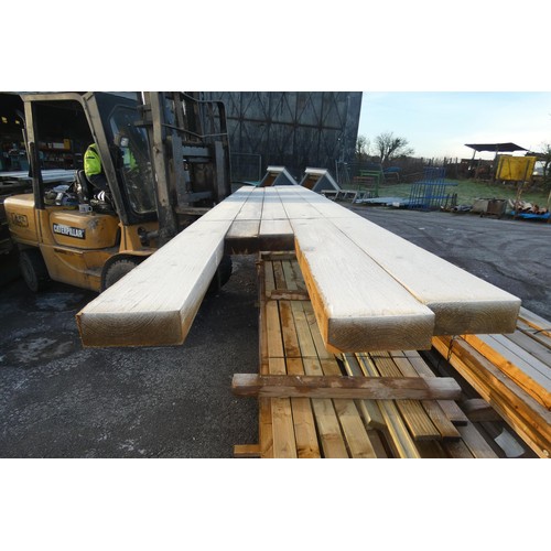 5856 - A quantity of timber comprising 20cm x 7.5cm, 14.5cm x 7.5cm, 10cm x 4cm etc, lengths vary up to app... 