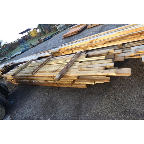 5857 - A quantity of various timber to include 9.5cm x 4.5cm, 10cm x 4cm, T&G etc, lengths vary up to appro... 