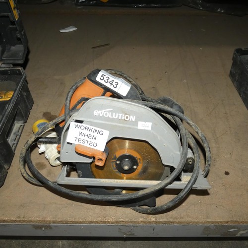 5343 - An Evolution circular saw 110v