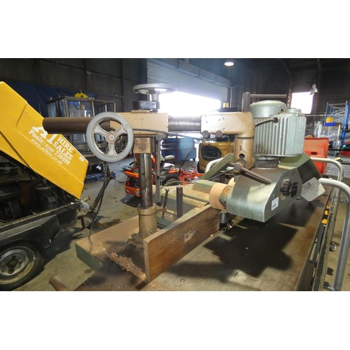 5748 - A Steton T50  PL spindle molder with cutter block fitted, YOM 1986, 3ph fitted with a Haffner T924 p... 