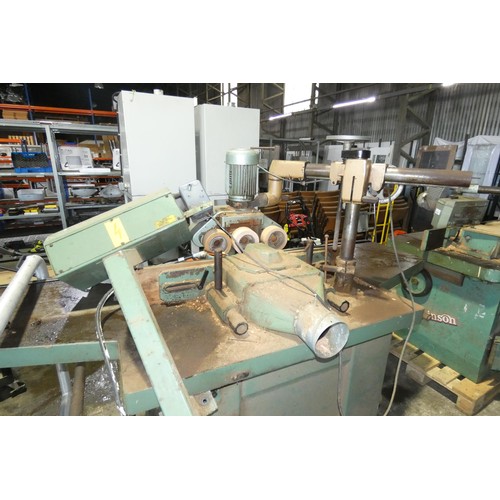 5748 - A Steton T50  PL spindle molder with cutter block fitted, YOM 1986, 3ph fitted with a Haffner T924 p... 