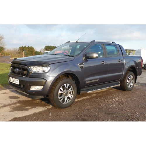 5911 - Ford Ranger Wildtrak 4x4 Double cab Pick up, 3.2T grey  Reg: BL65 NZG, 21/01/2016, 6 speed auto dies... 