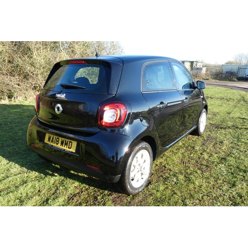 5912 - Smart ForFour Passion 5 door Hatchback Black. Reg: WA18 WMD, 29/03/2018, 5 speed manual Petrol  999c... 