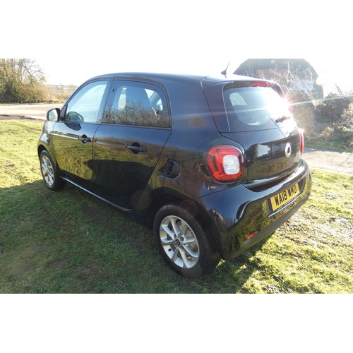 5912 - Smart ForFour Passion 5 door Hatchback Black. Reg: WA18 WMD, 29/03/2018, 5 speed manual Petrol  999c... 