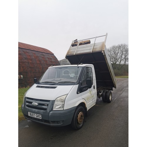 5910 - Ford Transit 350 MWB RWD TDCi RWD TIPPER truck, reg BU07 GKG, 24/06/2007, 5 speed manual Diesel, mil... 