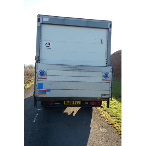 5907 - 5907  Ford Transit 115 T350 RWD LUTON Van c/w tail lift. Reg: WA59 BVJ, 01/12/2009, 6 speed manual 2... 