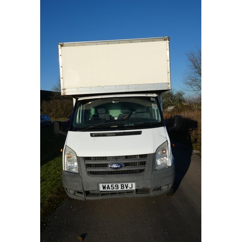 5907 - 5907  Ford Transit 115 T350 RWD LUTON Van c/w tail lift. Reg: WA59 BVJ, 01/12/2009, 6 speed manual 2... 